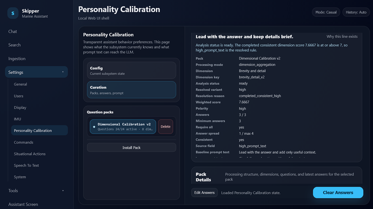 Customize personality as well as other aspects of the model